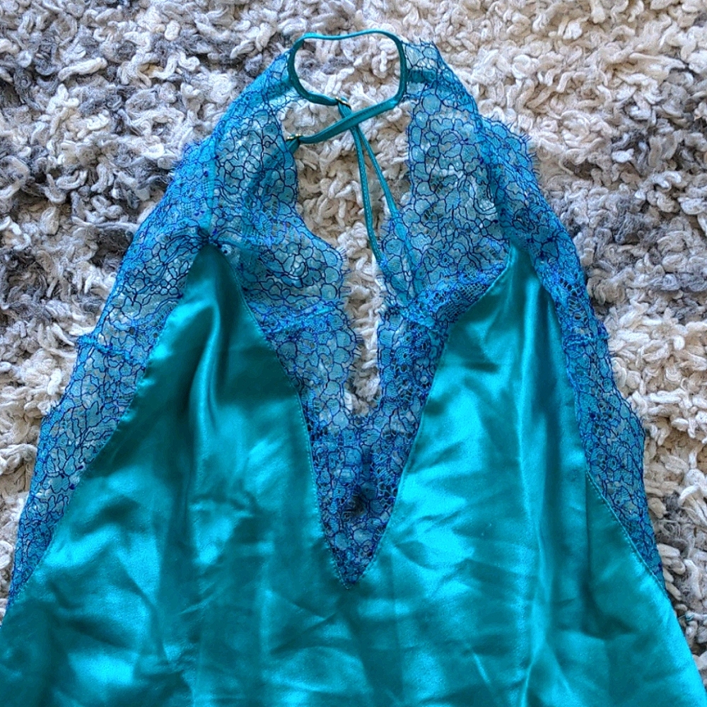 Victoria's Secret Lingerie Blue Lace Slip